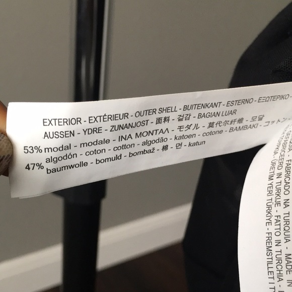 NWT black t-shirt with chiffon trim. - Picture 4 of 4